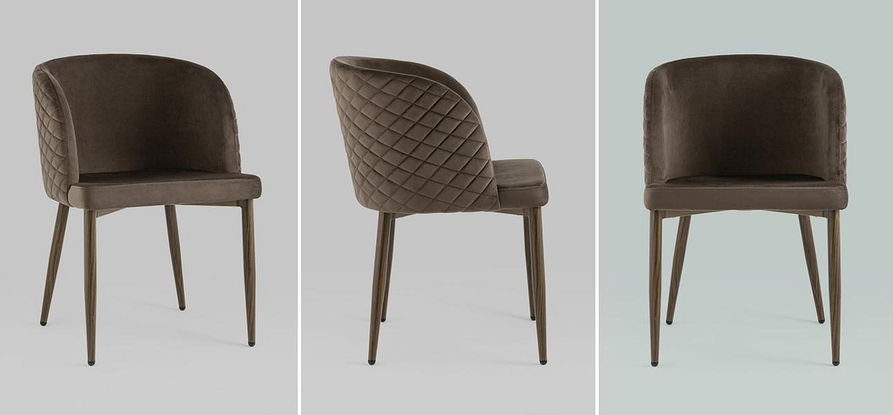 Стул Oscar Chair Коричневый Велюр Стул Oscar Chair Коричневый Велюр - Loft-Concept в Кирове