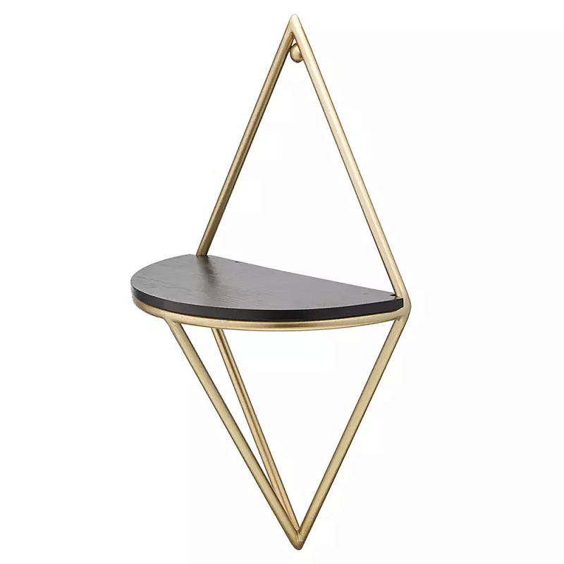 Полка фигурная Geometric Shapes Черный Латунь Полка фигурная Geometric Shapes Черный Латунь в Кирове | Loft Concept