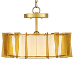 Потолочный светильник круглый с каркасом в форме треугольников и тканевым абажуром Brutal Light варинант исполнения - 1 | Loft Concept в Кирове