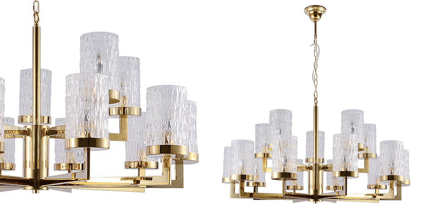 Люстра Estebe Glass Gold Chandelier 14 Люстра Estebe Glass Gold Chandelier 14 - Loft-Concept в Кирове