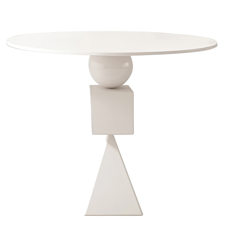 Дизайнерский журнальный стол белый в форме геометрических фигур Cydogic Белый в Кирове | Loft Concept 