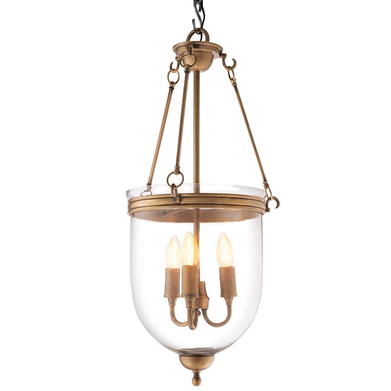 Люстра Lantern Cameron Brass S Латунь Прозрачное Стекло Люстра Lantern Cameron Brass S Латунь Прозрачное Стекло в Кирове | Loft Concept