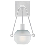 Бра белое с матовым стеклянным плафоном в форме шара White Lighthouse варинант исполнения - 2 | Loft Concept в Кирове