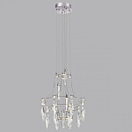 Люстра подвесная из металла с хрустальными подвесками прозрачного цвета Quasar 41 варинант исполнения - 12 | Loft Concept в Кирове