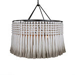 Люстра серая плетеная с кисточками Boho Tassel Chandelier варинант исполнения - 1 | Loft Concept в Кирове