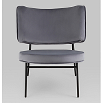 Мини-кресло District Lounge велюр серый варинант исполнения - 4 | Loft Concept в Кирове