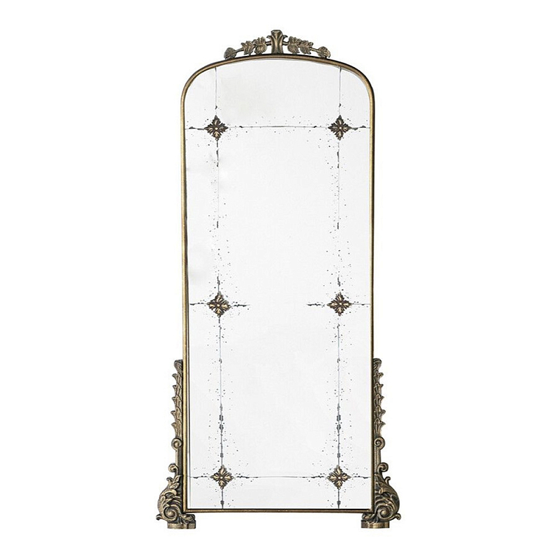 Зеркало в раме с античными позолоченными фрагментами Palace Antique Mirror Винтажное Темное Золото  в Кирове | Loft Concept 