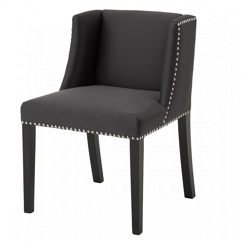 Стул Eichholtz Dining Chair St James Черный Никель Серый Стул Eichholtz Dining Chair St James Черный Никель Серый в Кирове | Loft Concept