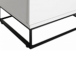 Шкаф-витрина белая с полками и стеклянной дверью Strict Lines варинант исполнения - 5 | Loft Concept в Кирове