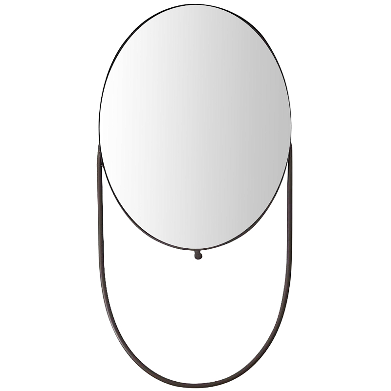 Овальное настенное зеркало Tracy Industrial Mood Mirror Черный Овальное настенное зеркало Tracy Industrial Mood Mirror Черный в Кирове | Loft Concept