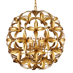 Люстра в форме шара из золотых лепестков Hanging Flowers варинант исполнения - 1 | Loft Concept в Кирове