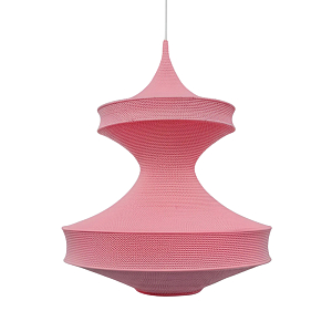 Подвесной вязаный розовый светильник «Моника»