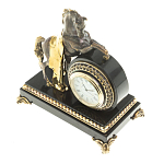 Часы настольные бронзовые с декором в виде коня Horse Stone Clock варинант исполнения - 6 | Loft Concept в Кирове