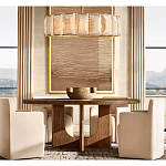 Люстра круглая Д110 см с абажуром из прямоугольных панелей Calling to Shine варинант исполнения - 2 | Loft Concept в Кирове