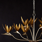 Люстра с плафонами в виде цветов Golden Bird of Paradise варинант исполнения - 6 | Loft Concept в Кирове