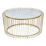 Журнальный столик с столешницей из мрамора на металлическом основании Table Vertical Planes варинант исполнения - 1 | Loft Concept в Кирове