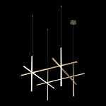 Люстра с 6-ю цилиндрическими плафонами на тонких тросах Trumpet tube варинант исполнения - 5 | Loft Concept в Кирове