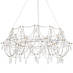 Люстра с каркасом из тонких металлических нитей и хрустальными подвесками Crystal Metal Threads Chandelier 100 варинант исполнения - 1 | Loft Concept в Кирове