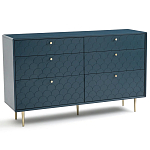 Комод с 6 выдвижными ящиками Scale Ornament Blue Chest of Drawers варинант исполнения - 2 | Loft Concept в Кирове