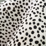 Мебельная ткань Искусственный мех  белый леопард 90 см T5-3 варинант исполнения - 2 | Loft Concept в Кирове