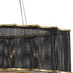 Люстра овальная в сочетании черного и золотого цвета Mesh Lighting варинант исполнения - 1 | Loft Concept в Кирове