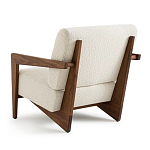 Кресло с обивкой из белого букле Armchair White Boucle варинант исполнения - 2 | Loft Concept в Кирове