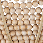 Люстра из деревянных бусин с подвесками в виде капель Wooden Beads варинант исполнения - 4 | Loft Concept в Кирове