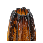 Ваза стеклянная янтарного цвета с текстурированным силуэтом Carambola варинант исполнения - 2 | Loft Concept в Кирове