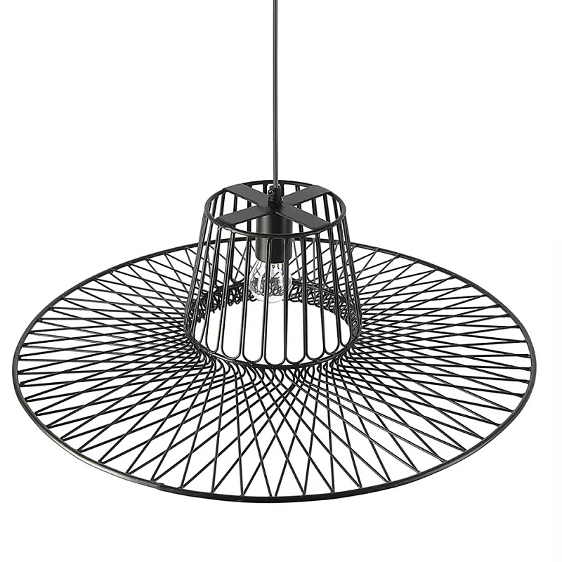 Подвесной светильник с плафоном из металлической сетки Lamp with Metal Mesh Shade Черный Подвесной светильник с плафоном из металлической сетки Lamp with Metal Mesh Shade Черный в Кирове | Loft Concept