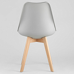 Стул с основой из пластика и мягким сиденьем Arvika Grey варинант исполнения - 5 | Loft Concept в Кирове