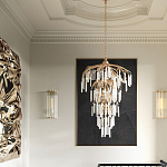 Люстра многоярусная с трубчатыми подвесками Dripping Crystals варинант исполнения - 4 | Loft Concept в Кирове