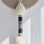 Аксессуар на стену диск из нитей Wall Decor White Thread Disc  варинант исполнения - 2 | Loft Concept в Кирове