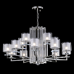 Люстра многоярусная с 15-ю цилиндрическими плафонами из стекла Laurent варинант исполнения - 2 | Loft Concept в Кирове