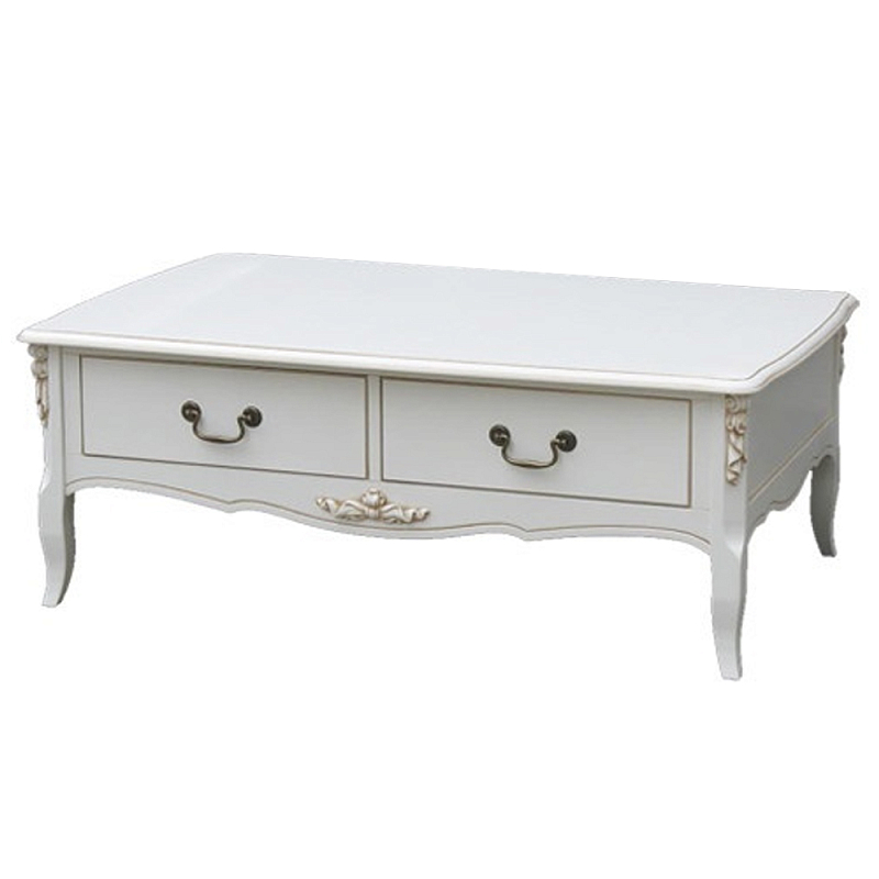 Журнальный стол в стиле прованс с ящиками Montmartre Provence Coffee Table ivory ( слоновая кость ) Бронза Журнальный стол в стиле прованс с ящиками Montmartre Provence Coffee Table ivory ( слоновая кость ) Бронза в Кирове | Loft Concept