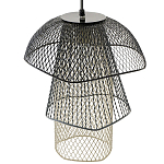 Подвесной светильник Black Grey Mesh Tube Lampshade Hanging Lamp варинант исполнения - 3 | Loft Concept в Кирове