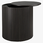 Черный приставной стол с местом для хранения Smart Textured Table варинант исполнения - 1 | Loft Concept в Кирове