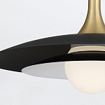 Подвесной светильник с плафоном в форме плоского купола и белой шарообразной лампой Eurofase варинант исполнения - 3 | Loft Concept в Кирове