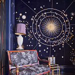 Обои с вышивкой ручной работы Cosmos Original colourway on velvet варинант исполнения - 1 | Loft Concept в Кирове