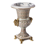 Ваза с овнами из фарфора с бронзовыми элементами Bronze Aries варинант исполнения - 2 | Loft Concept в Кирове