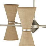 Люстра серебряного цвета с тканевыми абажурами Loft Rope Light варинант исполнения - 1 | Loft Concept в Кирове