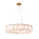 Люстра круглая декорированная натуральным камнем Stone Interior Accent варинант исполнения - 2 | Loft Concept в Кирове