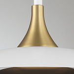 Подвесной светильник с плафоном в форме плоского купола и белой шарообразной лампой Eurofase варинант исполнения - 11 | Loft Concept в Кирове