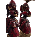 Комплект из 2-х деревянных статуэток Asmat Wooden Statuettes Dark Red варинант исполнения - 3 | Loft Concept в Кирове