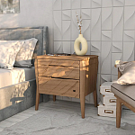 Тумба прикроватная из массива дуба с 2-мя ящиками Tasteful Furniture варинант исполнения - 3 | Loft Concept в Кирове