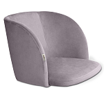 Барный стул со спинкой на 4-х деревянных ножках Сиреневый Велюр Ava Charm варинант исполнения - 2 | Loft Concept в Кирове