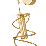 Бра светодиодное из металла со спиральным декоративным элементом золотое Metal Spiral варинант исполнения - 2 | Loft Concept в Кирове