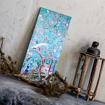 Постер на холсте в стиле шинуазри с изображением сада Chinoiserie Gazebo in the Imperial Garden Poster варинант исполнения - 2 | Loft Concept в Кирове