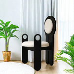 Стул черный из дерева с круглой спинкой Chair in Neoclassical Style варинант исполнения - 1 | Loft Concept в Кирове