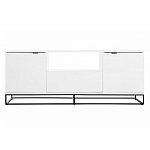 ТВ-тумба белая с  2-мя дверцами и ящиком Strict Lines варинант исполнения - 2 | Loft Concept в Кирове