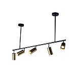 Люстра линейная с 5-ю цилиндрическими плафонами цвета латунь TRIBES CHANDELIER варинант исполнения - 2 | Loft Concept в Кирове